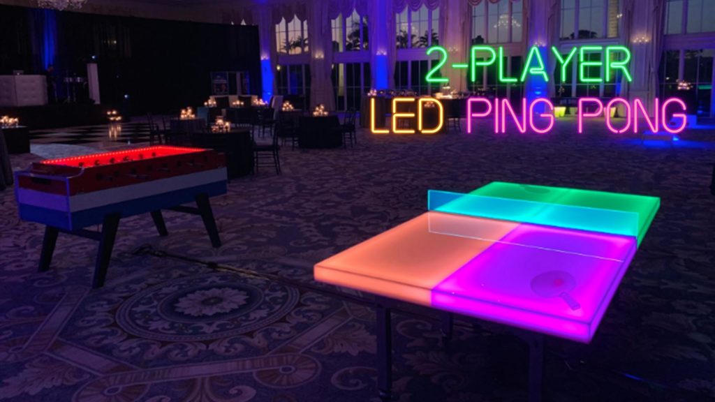Ping Pong LED Orlando Arcade Game Rentals