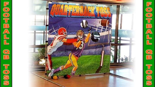 football quarterback toss throwing game in orlando florida