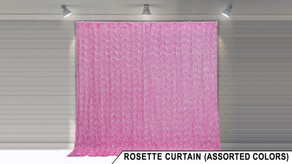 rosette backdrop display for photo booth rental