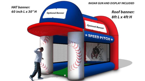 baseball speed pitch inflatable game