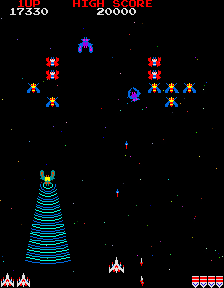 galaga arcade screenshot